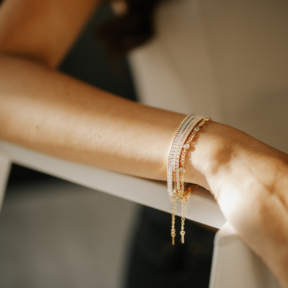Tennis Bracelet Elegant Fashion Jewelry Accessory for Women Everyday Wear