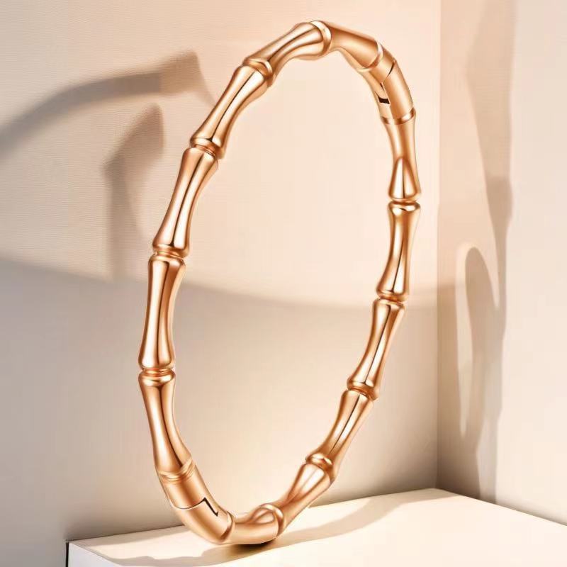 Stainless Steel Titanium Bracelet Women Non-Fading Electroplated Buckle Jewelry Accessory