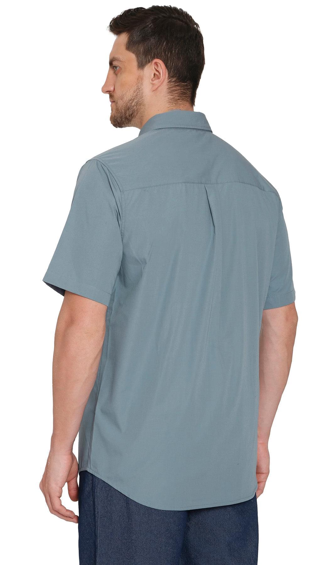 Men’s Easy Snap Explorer Shirt with Multi-Pockets and Cool Mesh Back