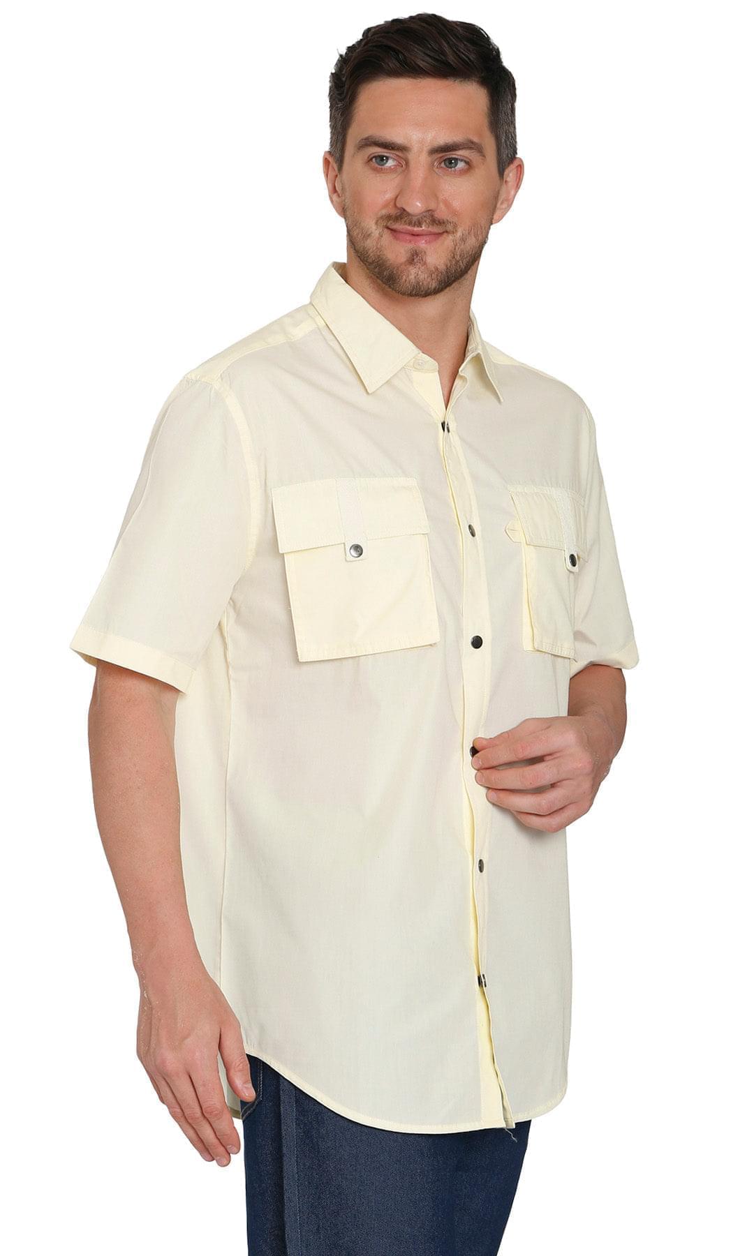Men’s Easy Snap Explorer Shirt with Multi-Pockets and Cool Mesh Back