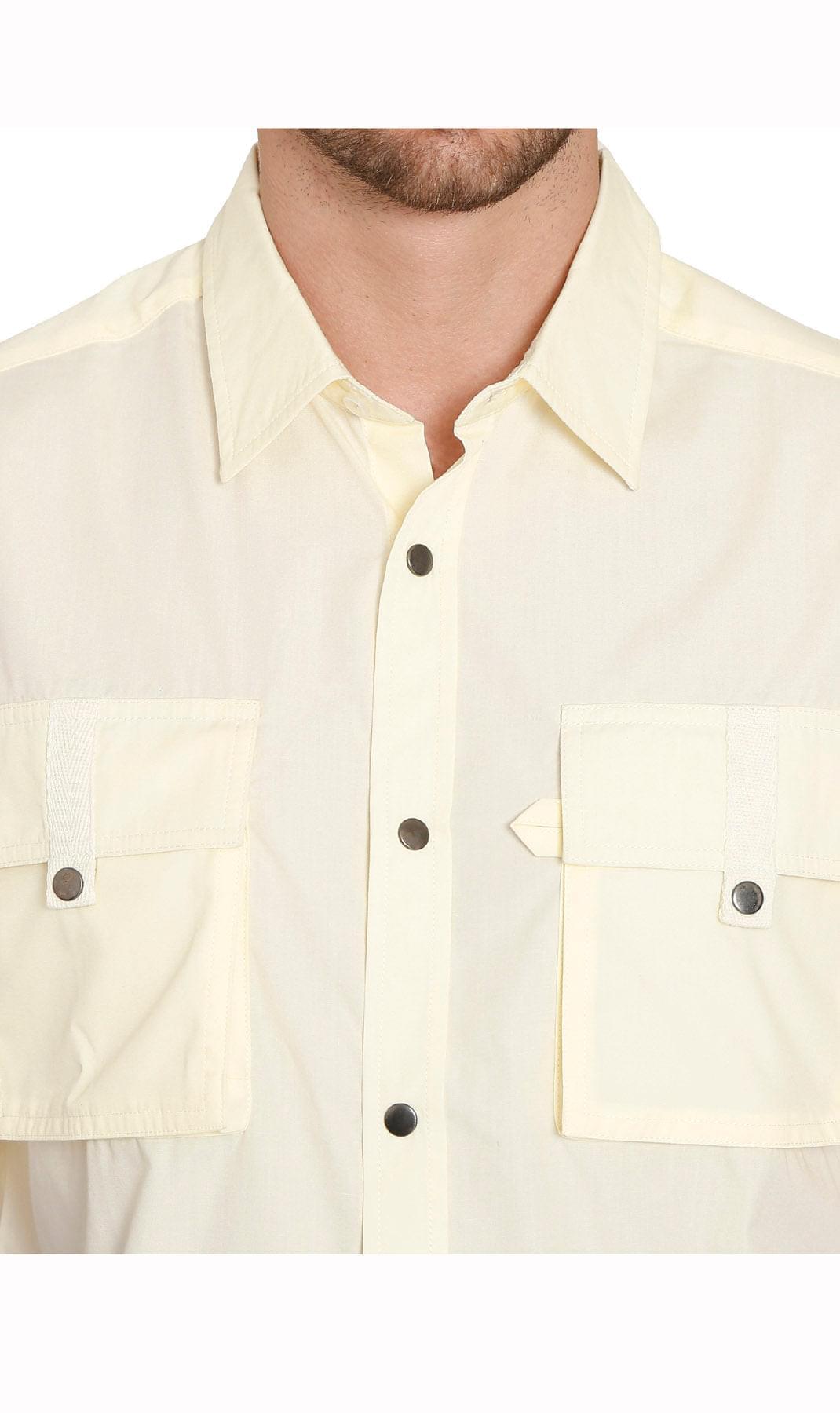 Men’s Easy Snap Explorer Shirt with Multi-Pockets and Cool Mesh Back