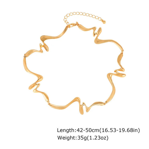 Punk Wave Open Cuff Bangles Adjustable Irregular Women Bracelet Jewelry Accessories