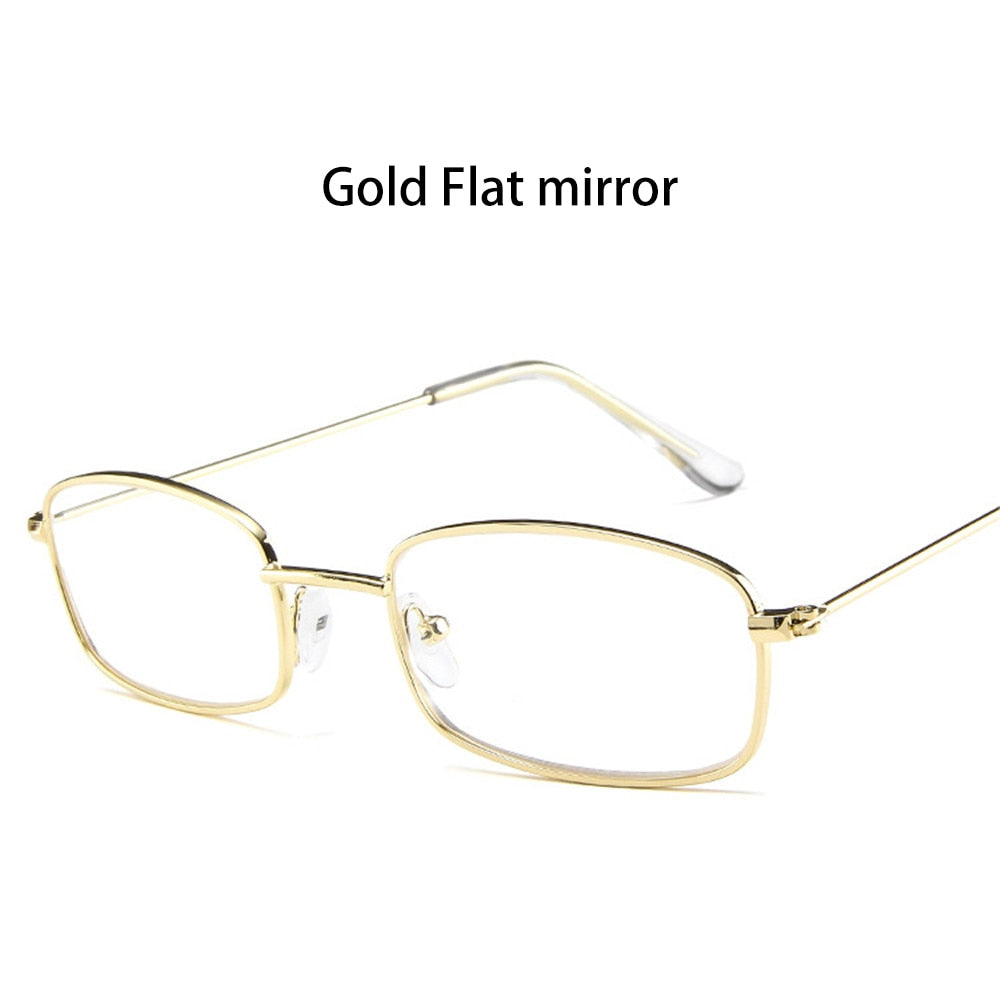 Retro Rectangle UV400 Sunglasses Candy Color Metal Frame Summer Driving Eyewear