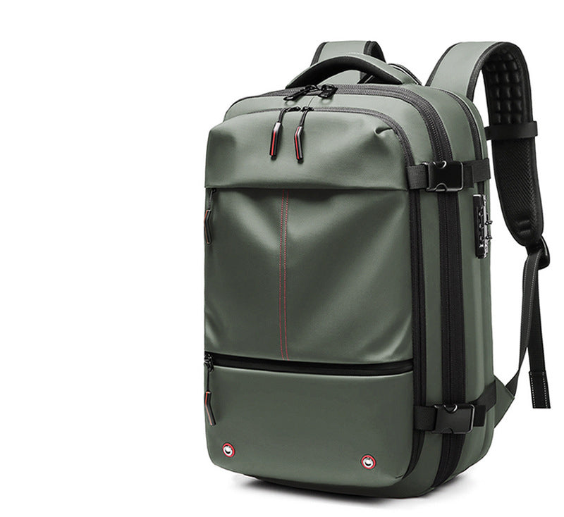 Expandable Waterproof Business Laptop Backpack with Vacuum Compression Travel Storage
