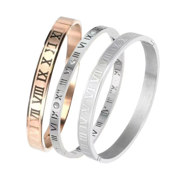 Stainless Steel Titanium Bracelet Women Non-Fading Electroplated Buckle Jewelry Accessory