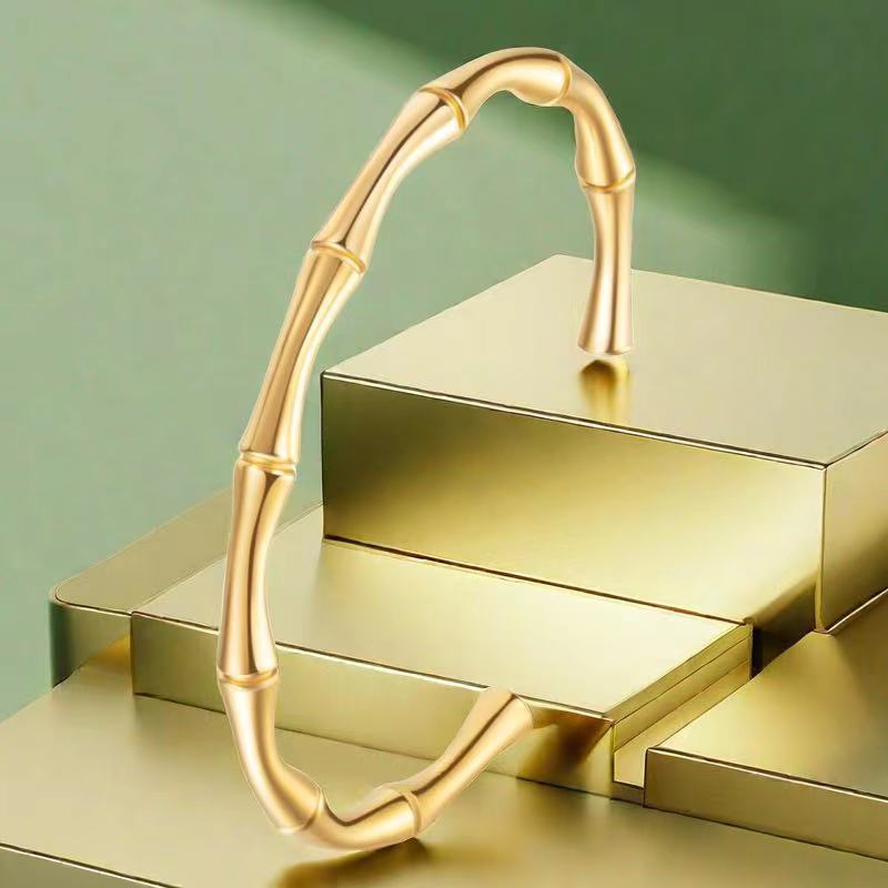 Stainless Steel Titanium Bracelet Women Non-Fading Electroplated Buckle Jewelry Accessory