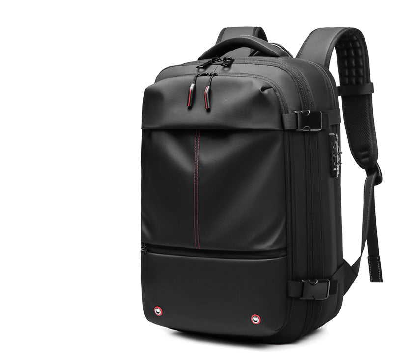Expandable Waterproof Business Laptop Backpack with Vacuum Compression Travel Storage