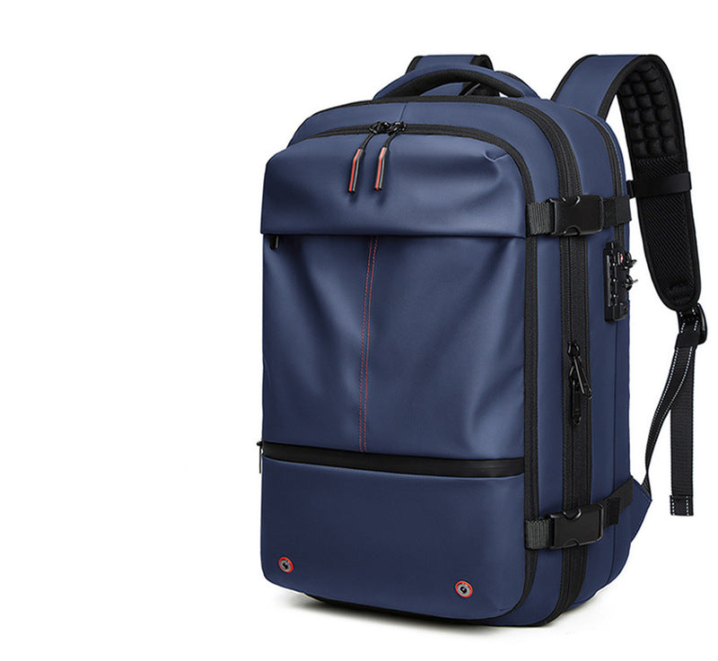 Expandable Waterproof Business Laptop Backpack with Vacuum Compression Travel Storage