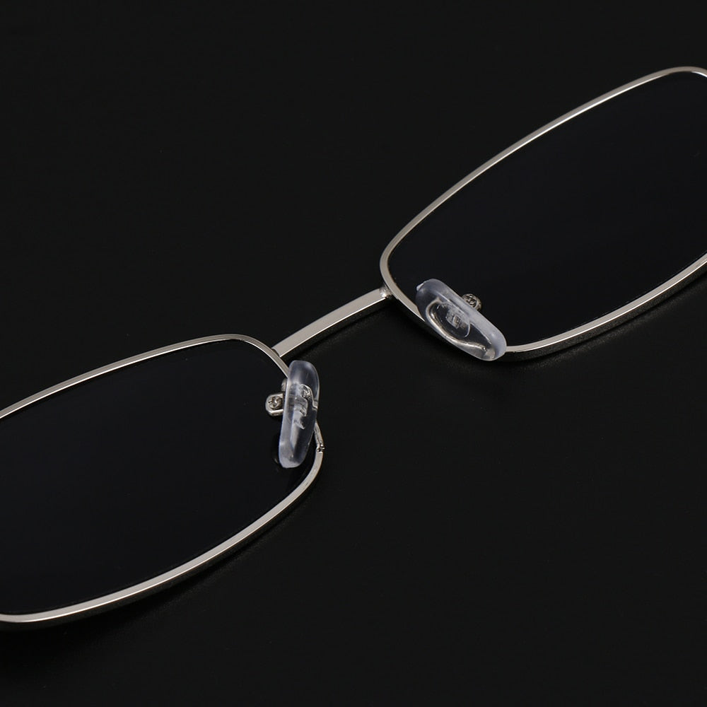 Retro Rectangle UV400 Sunglasses Candy Color Metal Frame Summer Driving Eyewear