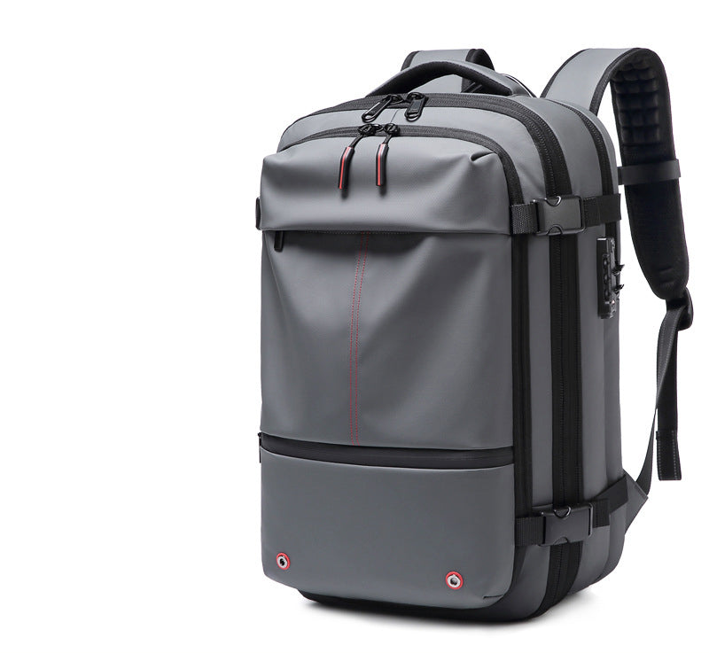 Expandable Waterproof Business Laptop Backpack with Vacuum Compression Travel Storage