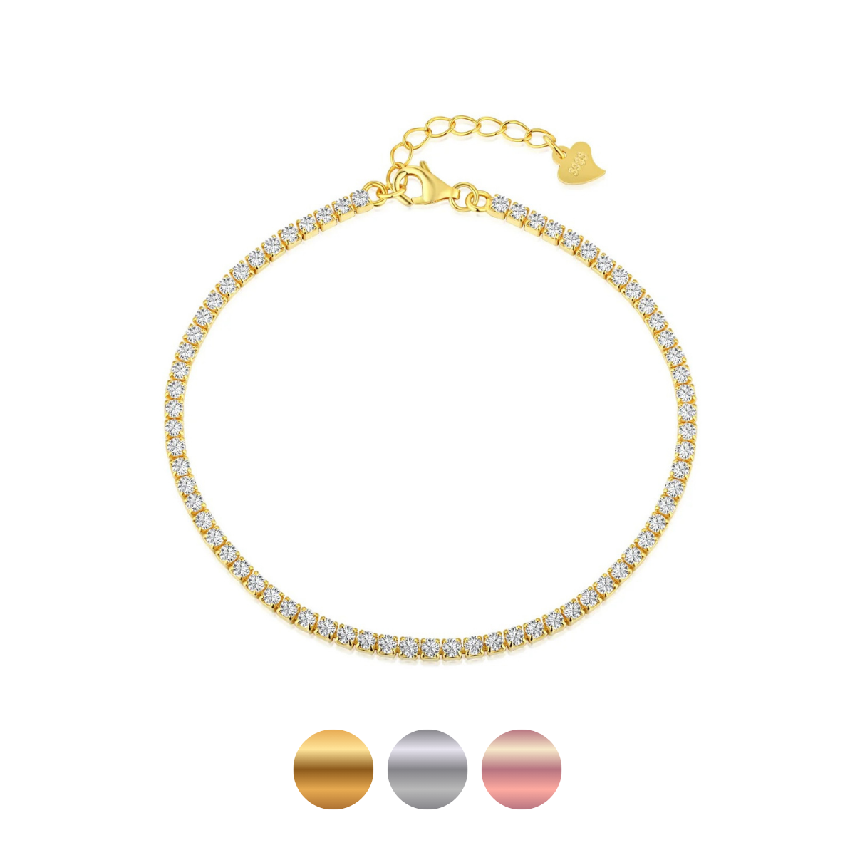 Tennis Bracelet Elegant Fashion Jewelry Accessory for Women Everyday Wear