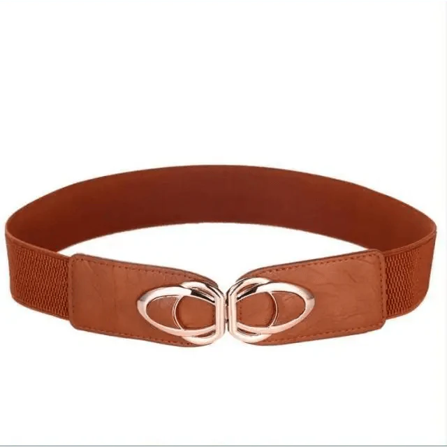 Luxury Elastic PU Leather Wide Belt Stretchy Plus Size Women Waistband