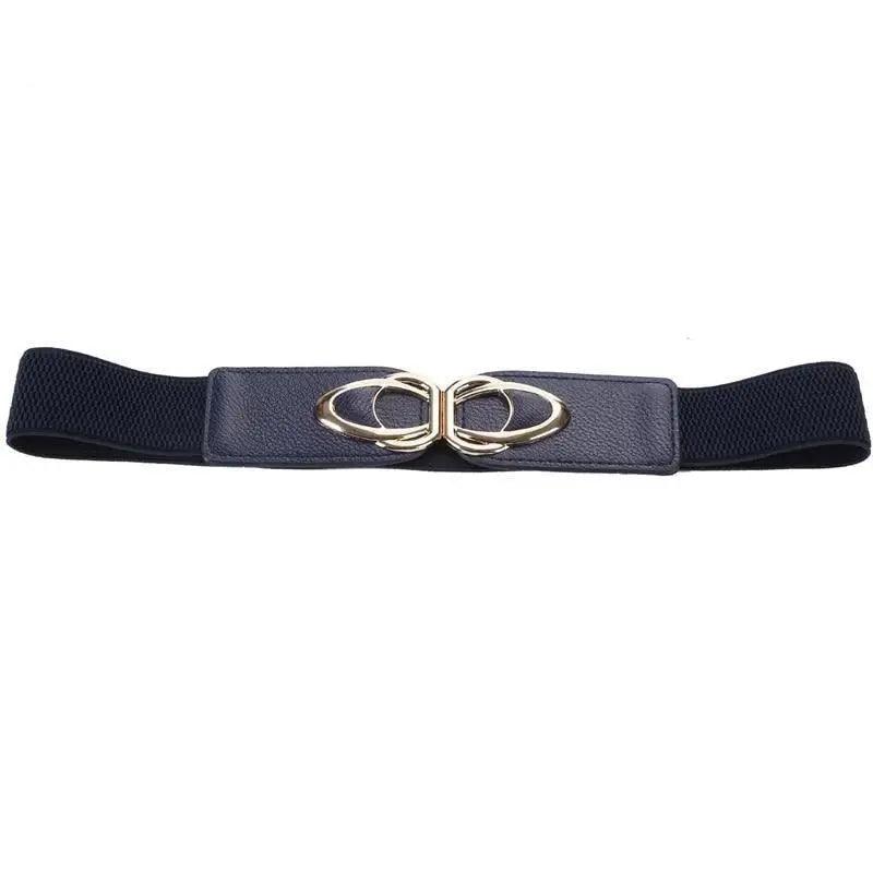 Luxury Elastic PU Leather Wide Belt Stretchy Plus Size Women Waistband