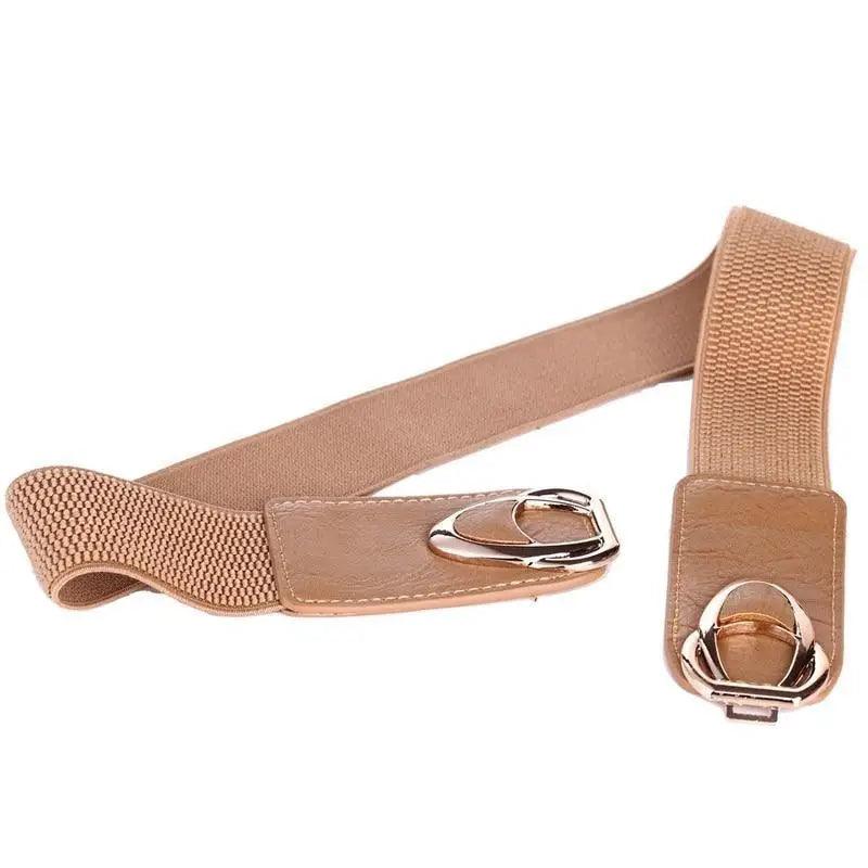 Luxury Elastic PU Leather Wide Belt Stretchy Plus Size Women Waistband
