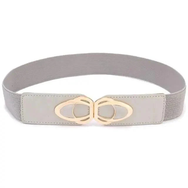 Luxury Elastic PU Leather Wide Belt Stretchy Plus Size Women Waistband