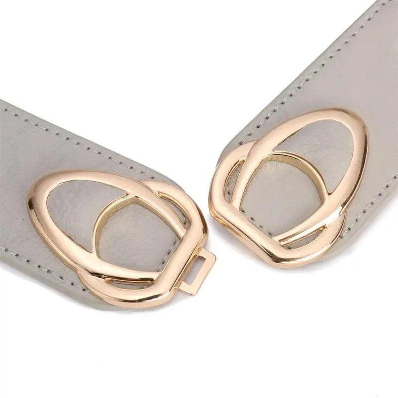 Luxury Elastic PU Leather Wide Belt Stretchy Plus Size Women Waistband