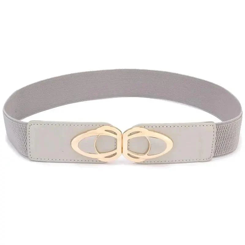 Luxury Elastic PU Leather Wide Belt Stretchy Plus Size Women Waistband