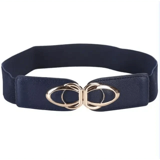 Luxury Elastic PU Leather Wide Belt Stretchy Plus Size Women Waistband
