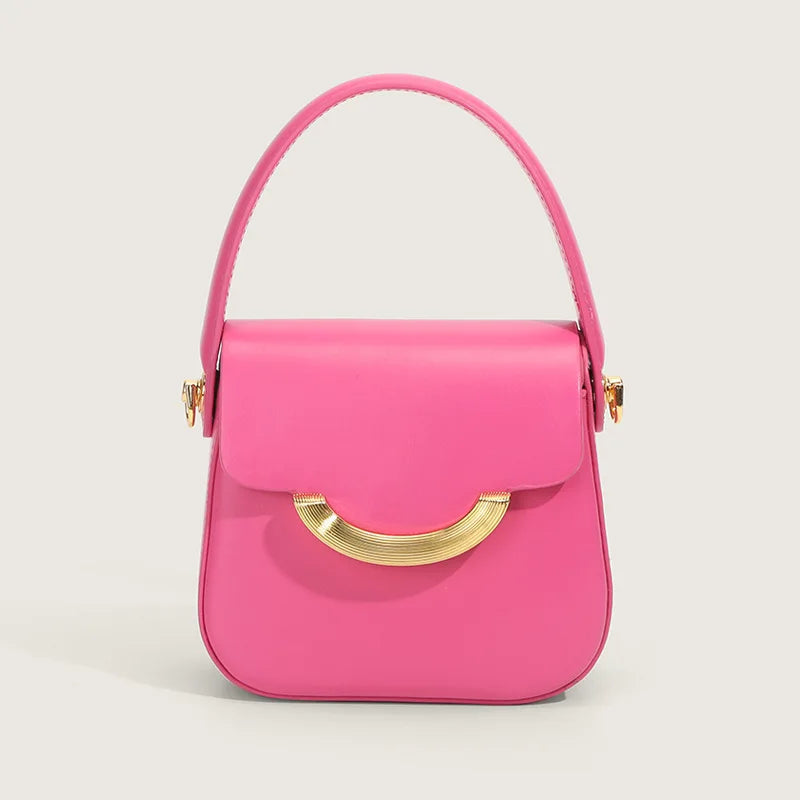 Women’s Mini Chain Crossbody Square Handbag Solid Color Fashion Shoulder Bag