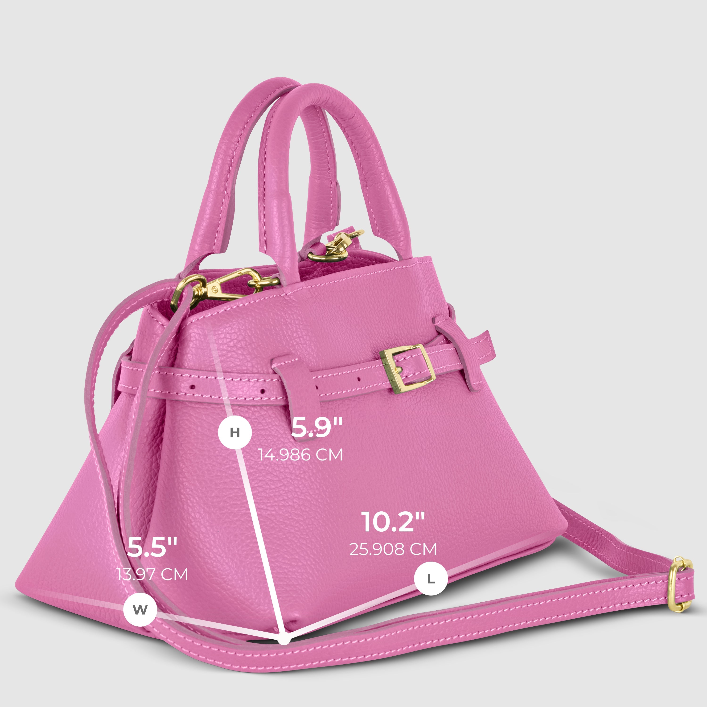 Italian Full-Grain Leather Top-Handle Bag | Cervia