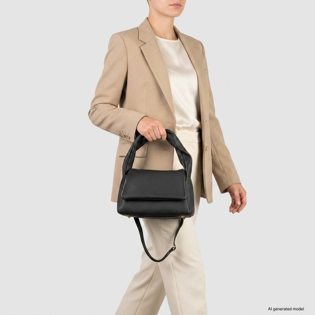 Italian Full-Grain Leather Top-Handle Bag | Perugia