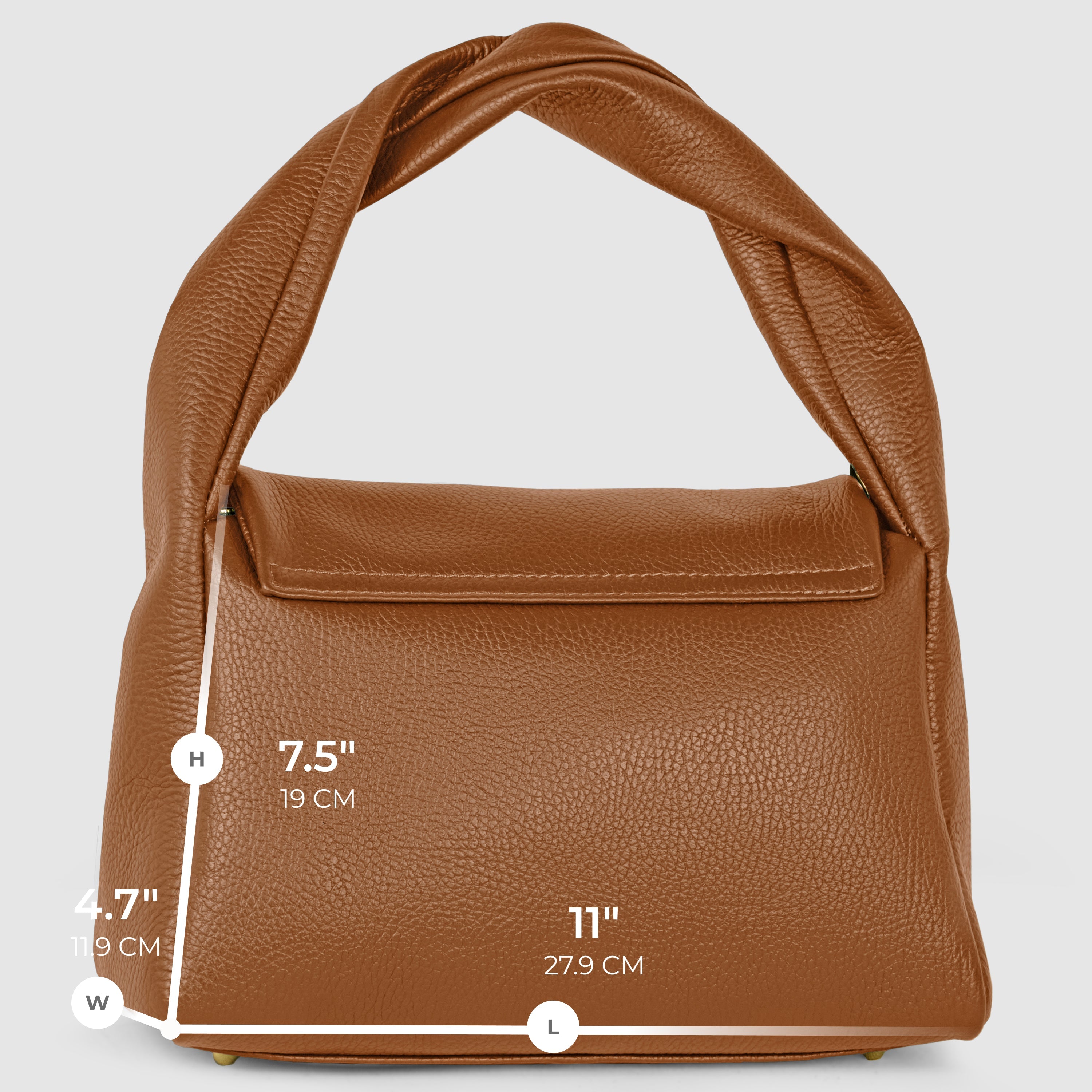 Italian Full-Grain Leather Top-Handle Bag | Perugia
