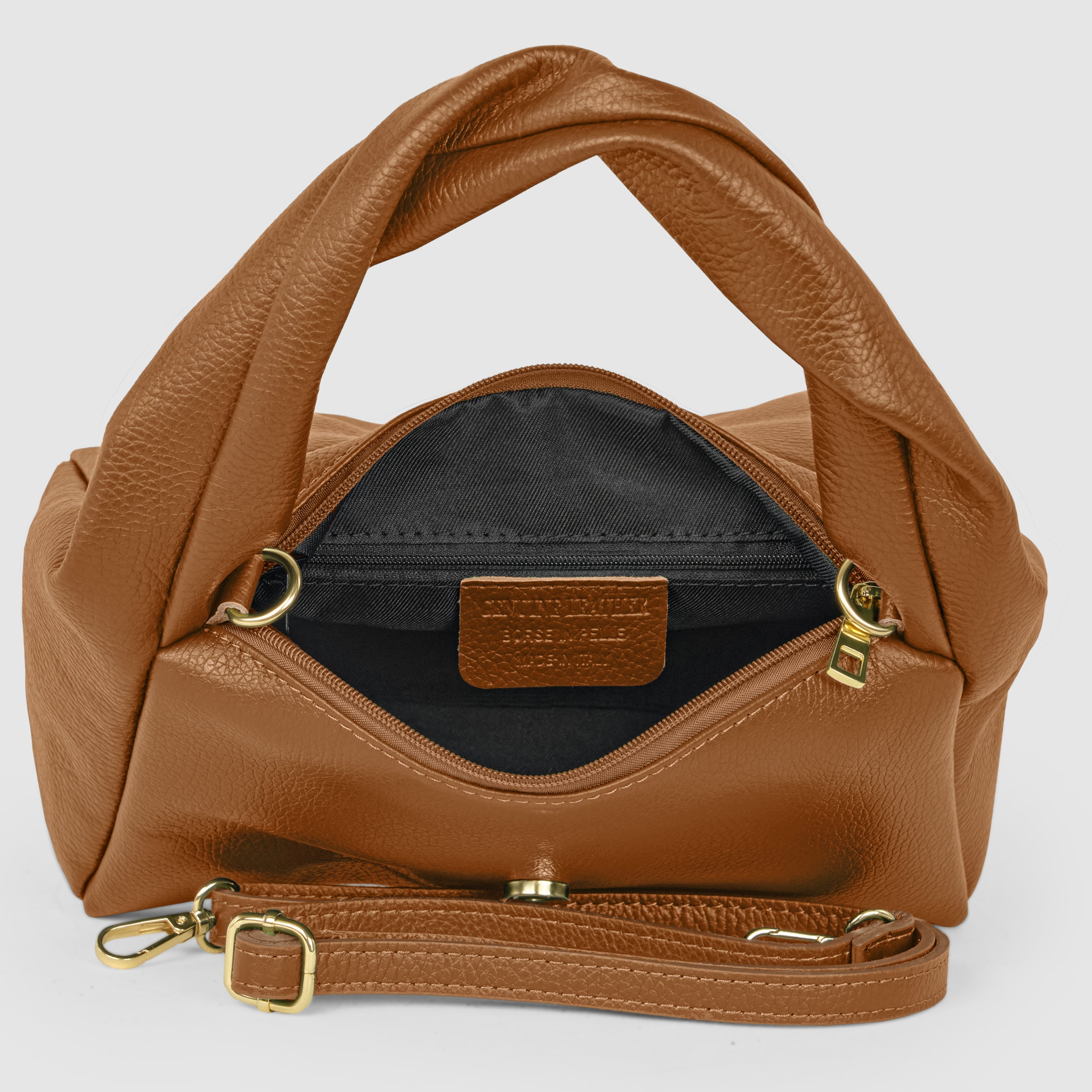 Italian Full-Grain Leather Top-Handle Bag | Perugia