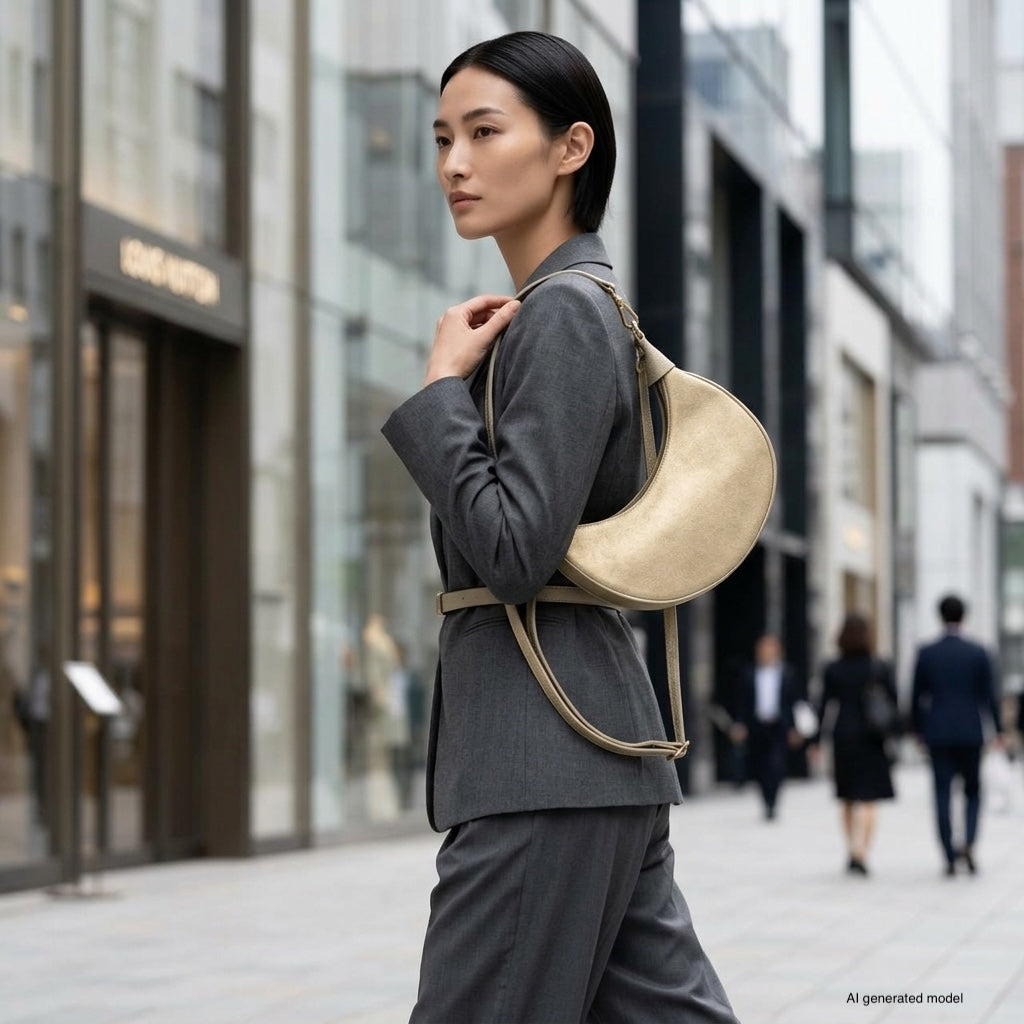 Italian Genuine Suede & Full-Grain Leather Shoulder Bag | Arezzo