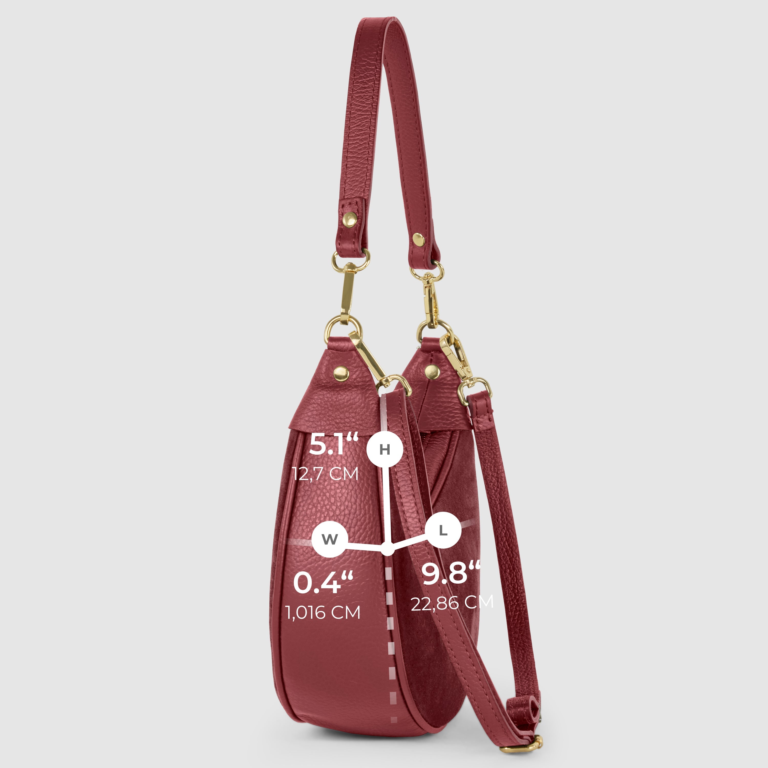 Italian Genuine Suede & Full-Grain Leather Shoulder Bag | Arezzo