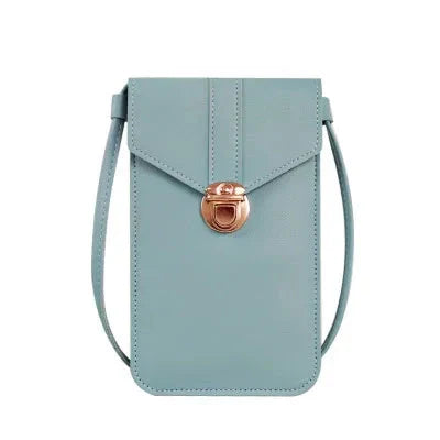 Women’s Retro PU Leather Crossbody Wallet Shoulder Bag with Touch Screen